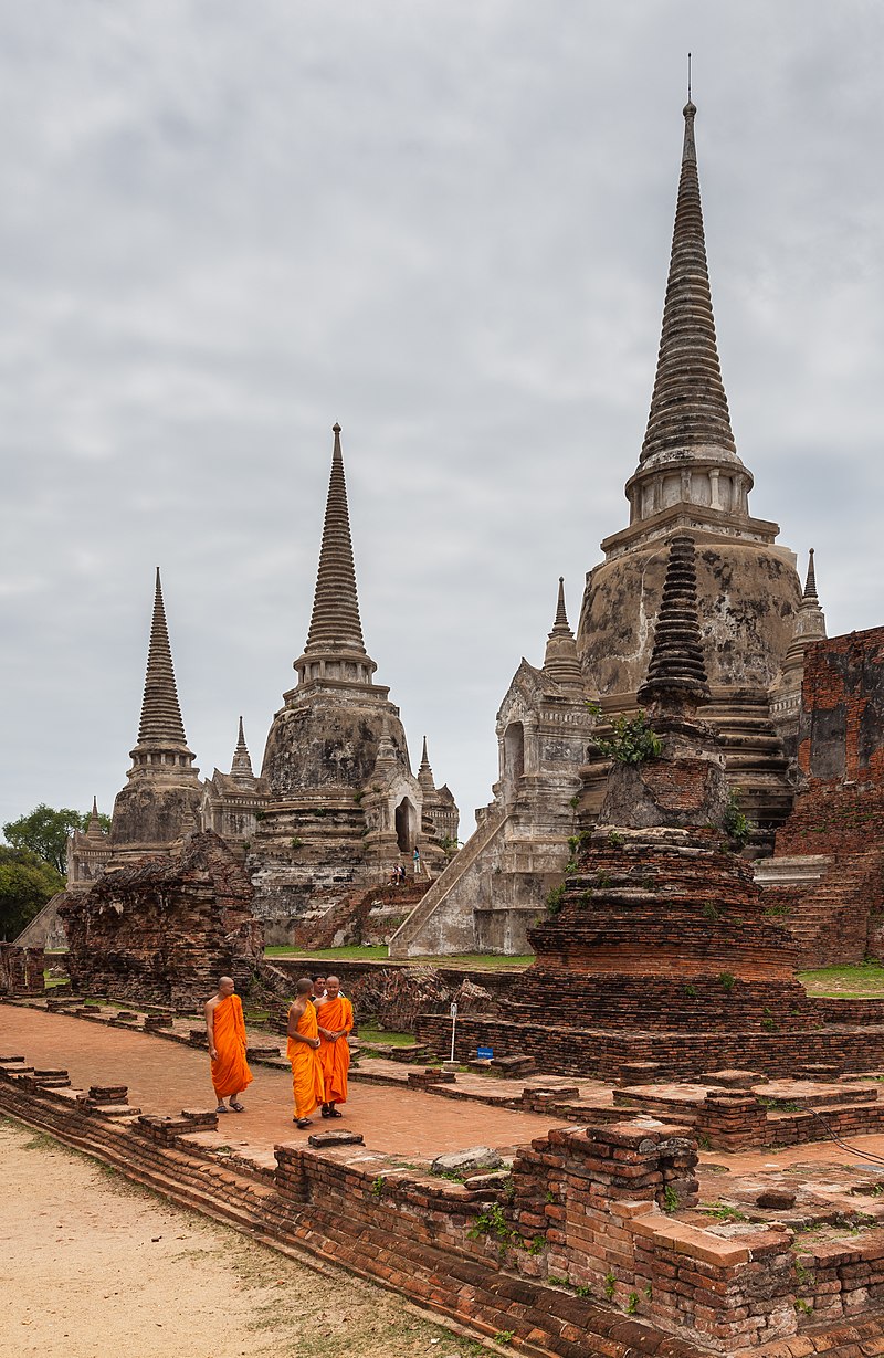 Phra Si Sanphet. Ayutthaya, Thailand. Buddhist temple, 